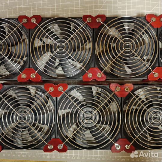 Кронштейн соединения кулеров 120 мм майнинг