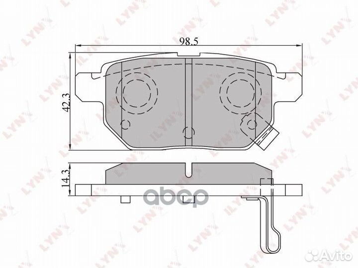 Колодки тормозные дисковые зад bd7543 lynxauto