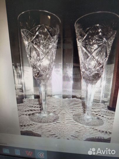 Фужеры хрустальные СССР 6 шт
