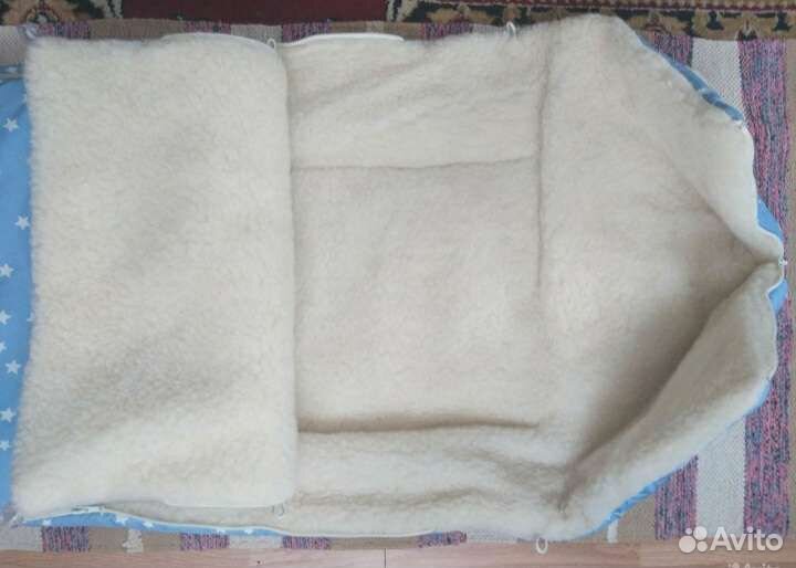 Детский зимний конверт на выписку