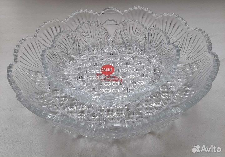 Набор салатниц хрустальный. 2 предмета