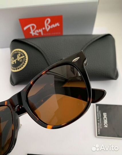 Очки Ray ban wayfarer 54 коричневые
