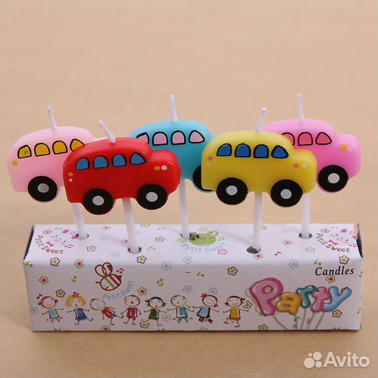 Топперы-свечи для тортов и капкейков 5 шт