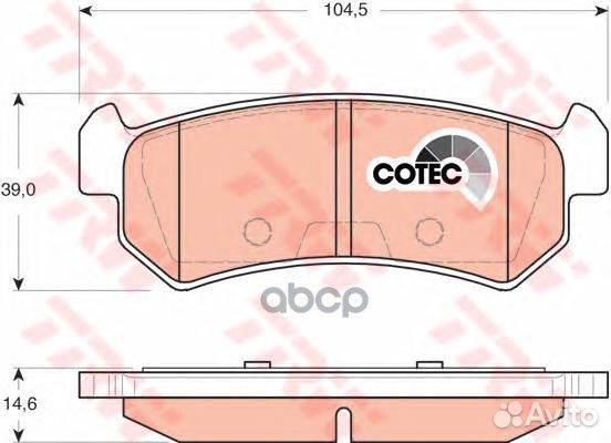 GDB3348 Колодки тормозные chevrolet lacetti 03