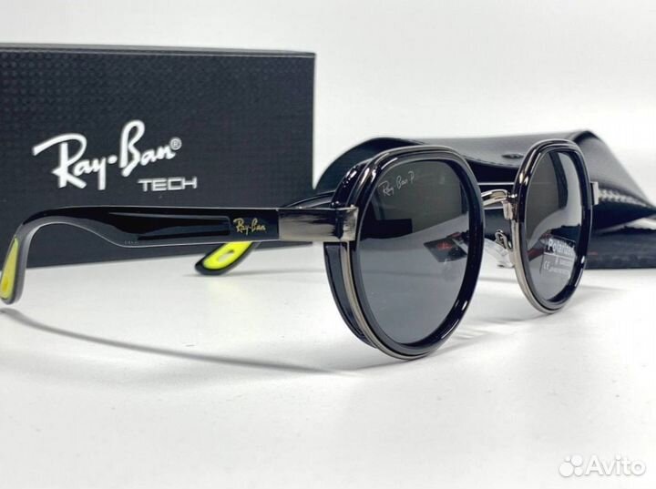 Очки Ray Ban Ferrari с желтыми вставками