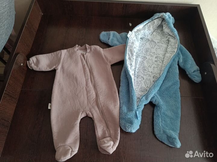 Два теплых комбинезона 56-62