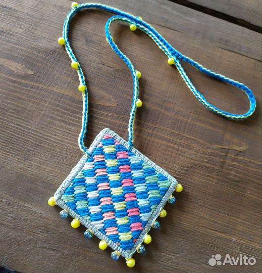 Украшение кулон текстильный. hendmade Бохо