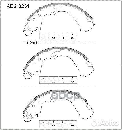 Колодки торм. барабан. nissan serena 2000 PC24