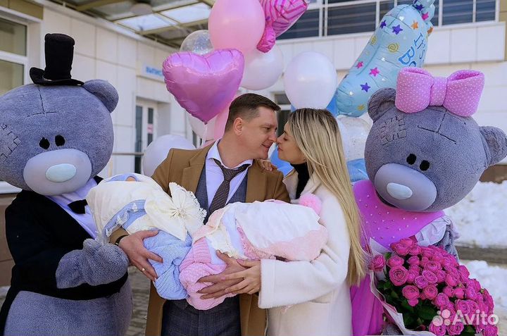 Ростовые куклы Мишка Тедди и Белый Большой Медведь