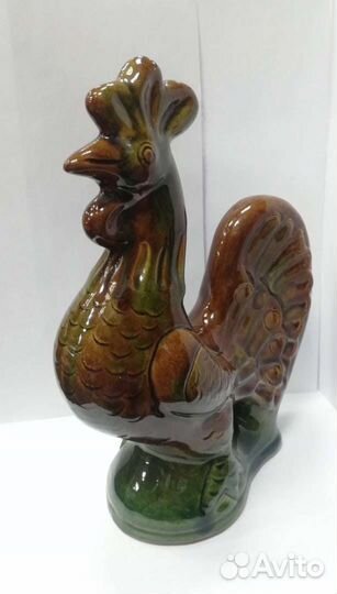 Статуэтка Петух, Петушок, обливная керамика