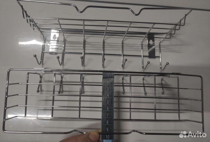 Полка прямая одноярусная, с крючками