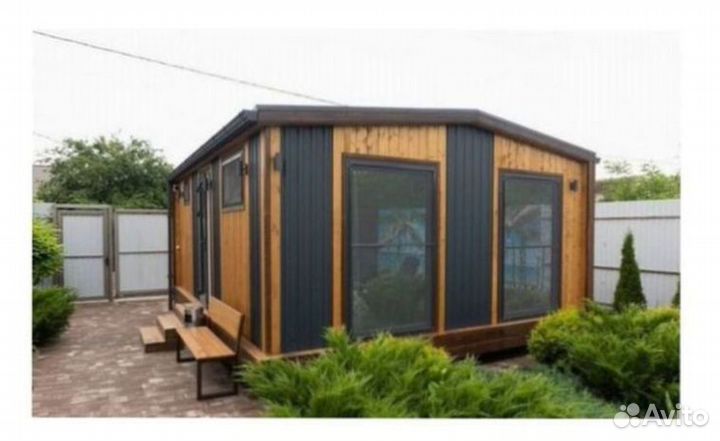 Баня 6х5 двухмодульная Скандинавия Артикул 415-467