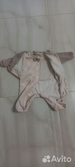 Велюровый костюм для новорожденного