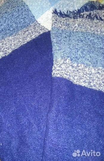 Шарф палантин плюш + шерсть