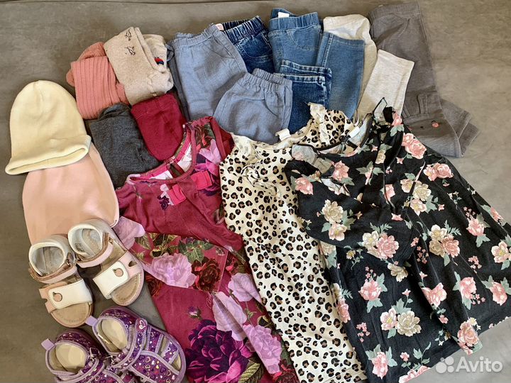 Пакет вещей и обуви для девочки 92