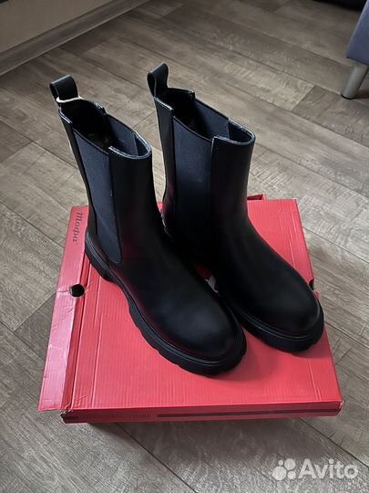 Ботинки челси женские 38 натуральная кожа зимние