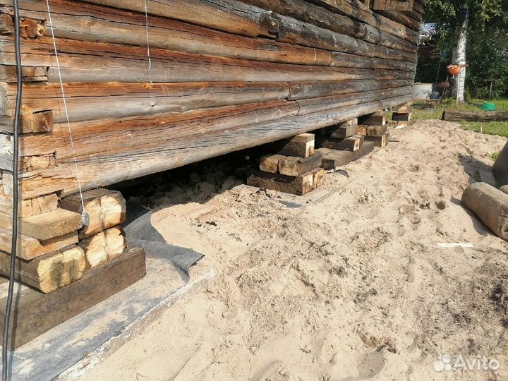 Подъем домов, бань, замена венцов