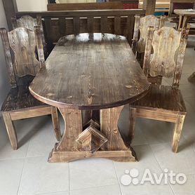 Столы под старину по лучшей цене в Москве! Состаренные столы из массива дерева на заказ!