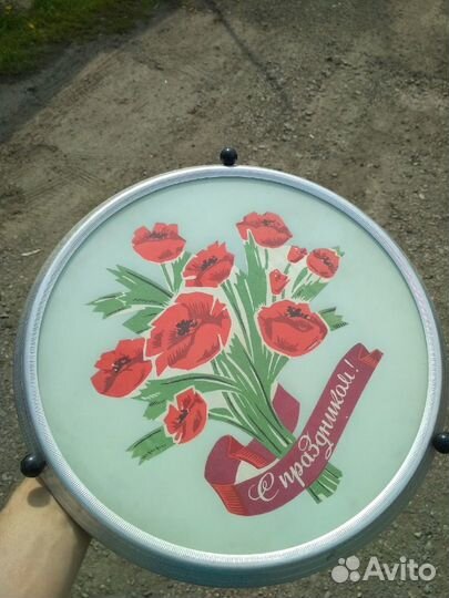 Тортница - поднос вращающаяся СССР винтаж