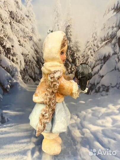 Ватная елочная игрушка