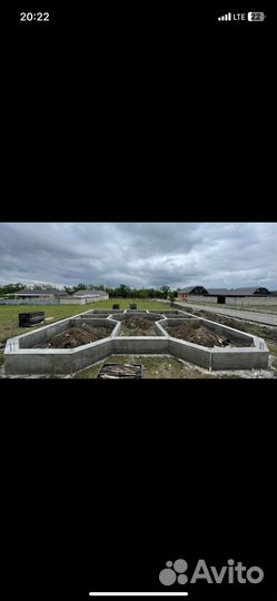 Заливка фундамента