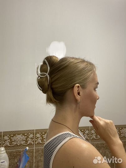 Крабик для волос металлический большой