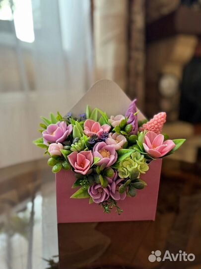 Букет из мыла учителю, воспитателю. Подарок, выпус