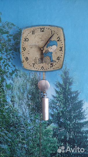 Часы ходики СССР вратарь