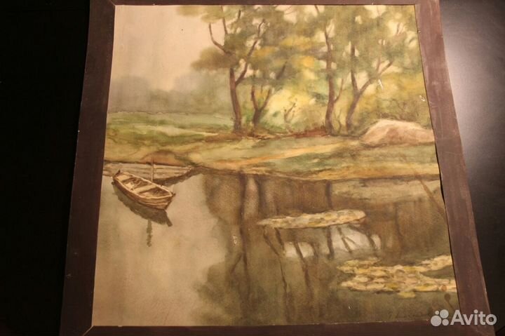 Акварель старая известного художника