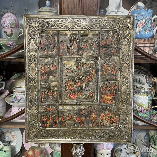 Икона праздники в окладе