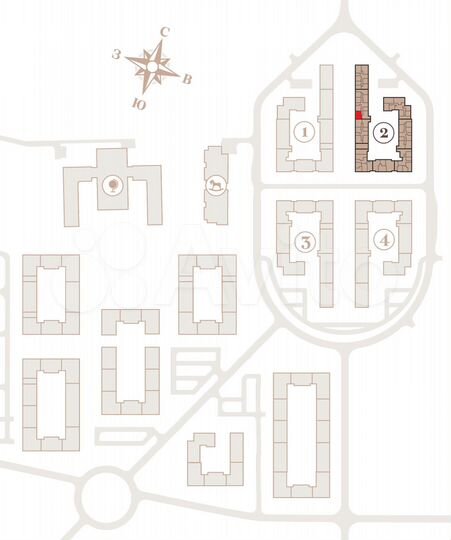 2-к. квартира, 64,2 м², 1/4 эт.