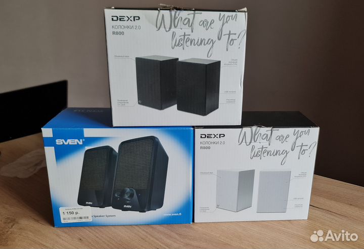 USB колонки для пк dexp R800 и Sven 312