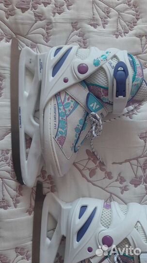 Коньки раздвижные для девочки р.31-36