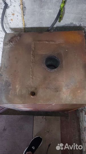 Буржуйка печь большая котёл водяной