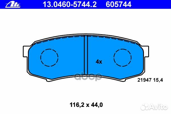 Колодки тормозные дисковые задн, lexus: GX 470
