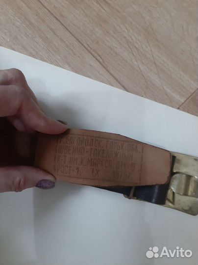 Солдатский кожаный ремень с бляхой СССР