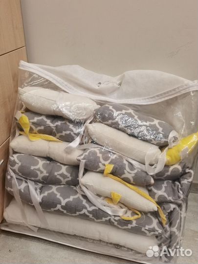 Бортики, кпб и балдахин в круглую-овал кровать