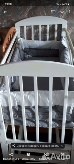 Бортики в детскую кроватку бу (ручная работа)