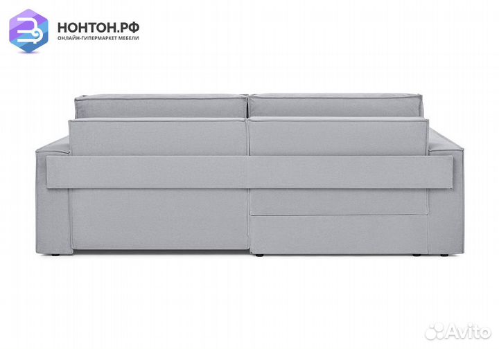 Диван угловой еврокнижка двухместный Тревис серый