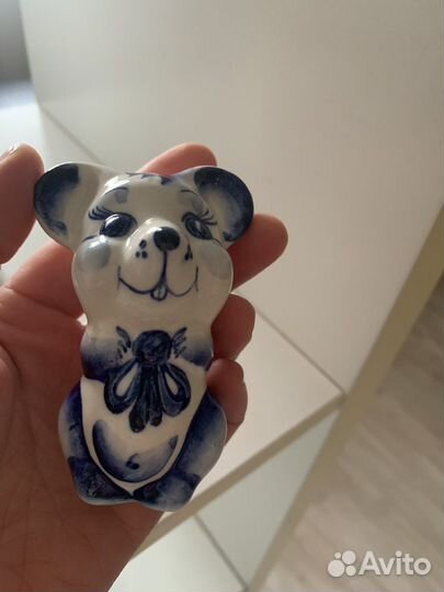 Фигурка мышка мышь гжель