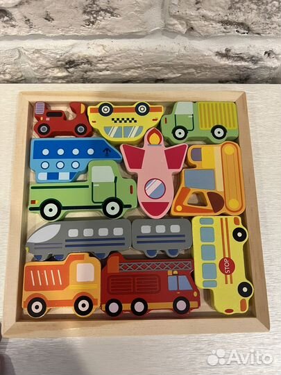 Пазлы сортер деревянный