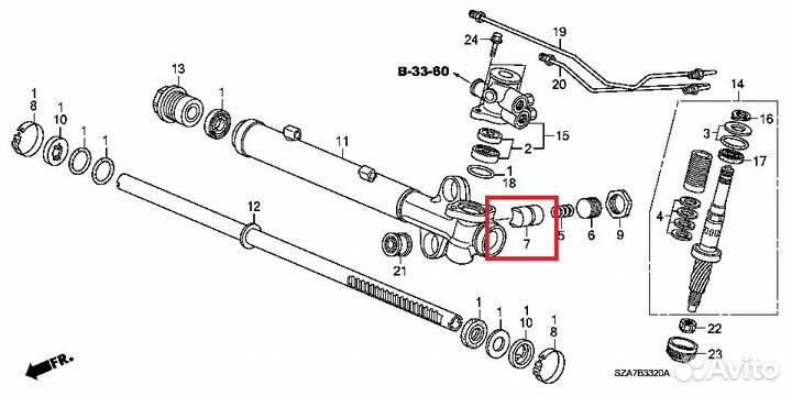 Втулка (сухарь) рулевой рейки Honda Pilot 2 Accord