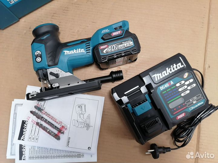 Лобзик Makita XGT JV001GZ (1x2.5Ah, зу, Makpac)