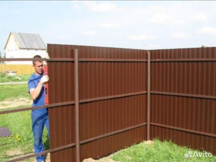 Установка заборов навесов ворот