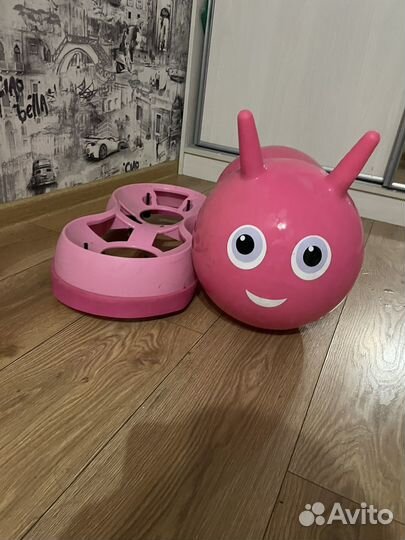 Прыгун-каталка Micro Air Hopper Гусеница розовый