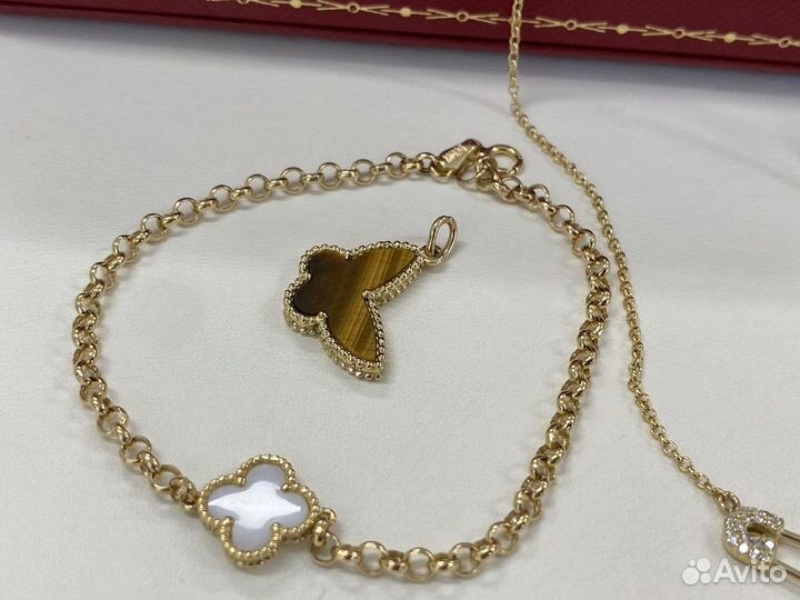 Золотое колье булавка с бриллиантами