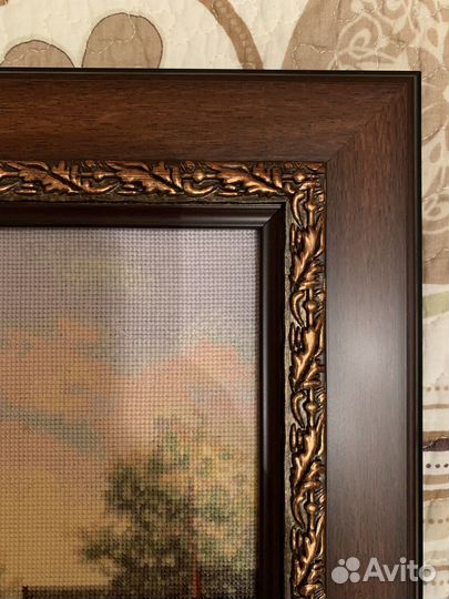 Картина вышивка «Весенний дождь»