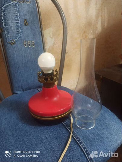 Светильник настольный винтаж СССР под керосинку