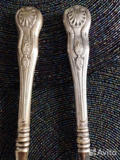 Винтажные салатные ложки. Серебрение