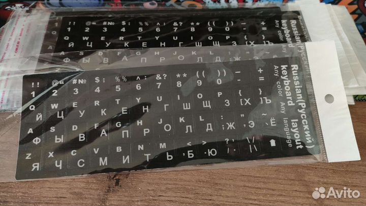 Наклейки на клавиатуру с русскими буквами